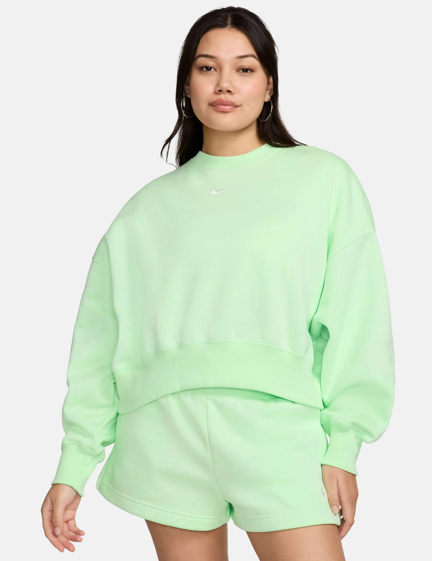 Nike Sportswear Phoenix Fleece Sweatshirt - Vapor Green/Sail 1 Nike Sportswear Phoenix Fleece Sweatshirt - Vapor Green/Sail