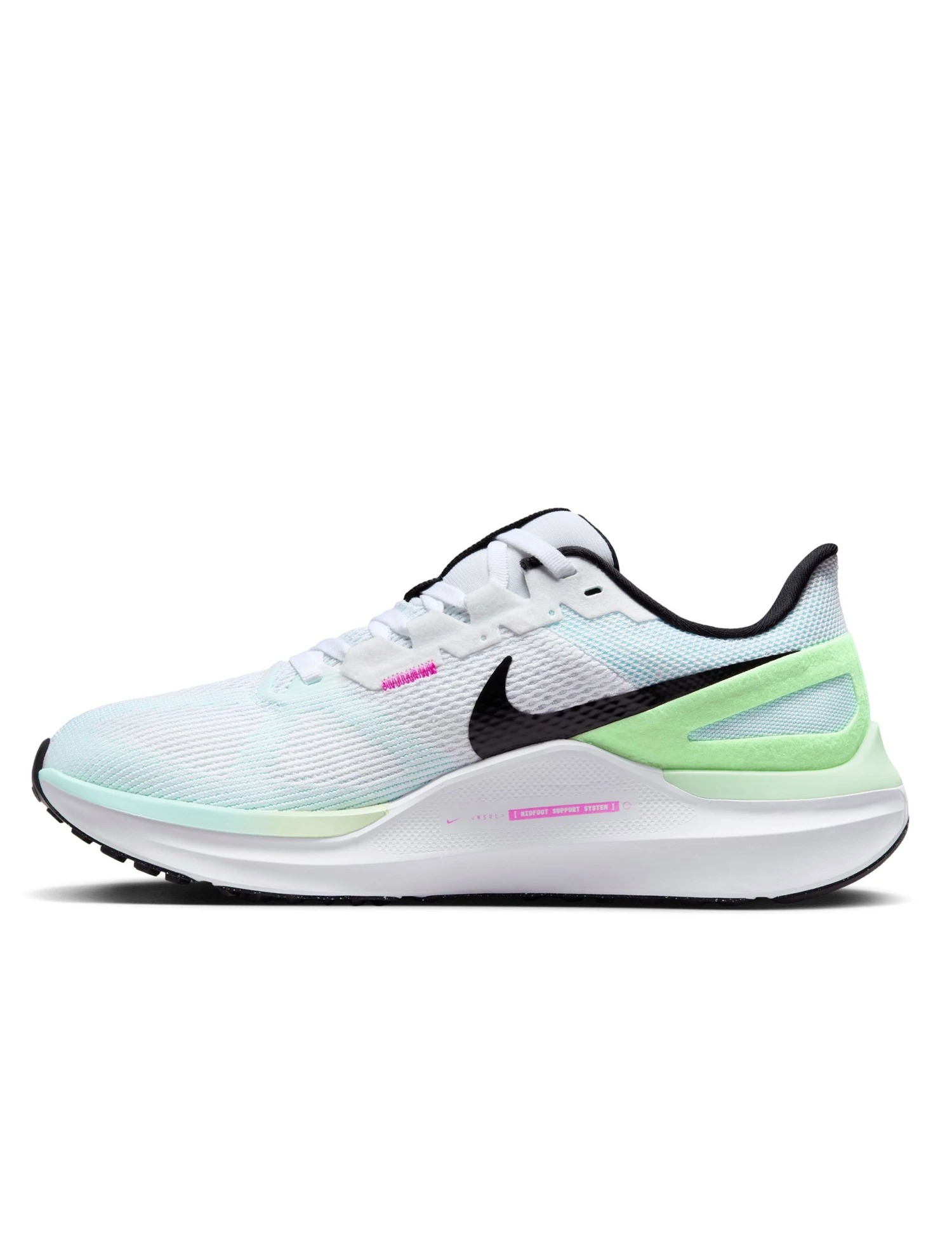 Nike Structure 25 Shoes - White/Black/Glacier Blue/Vapor Green 2 Nike Structure 25 Shoes - White/Black/Glacier Blue/Vapor Green - Image 2