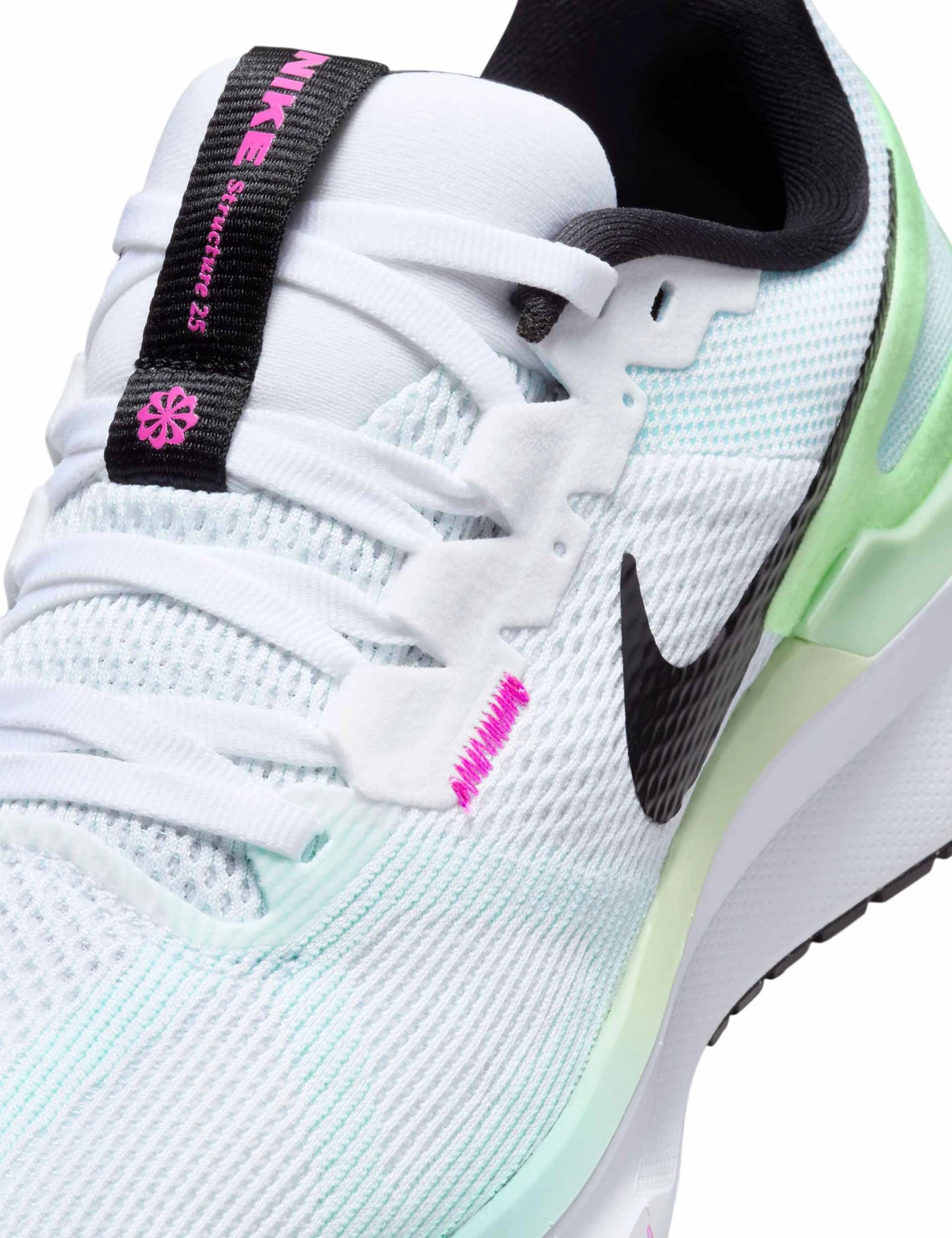 Nike Structure 25 Shoes - White/Black/Glacier Blue/Vapor Green 7 Nike Structure 25 Shoes - White/Black/Glacier Blue/Vapor Green - Image 7