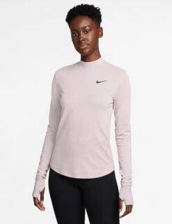 Nike Swift Wool Running Long-Sleeve Top - Platinum Violet
