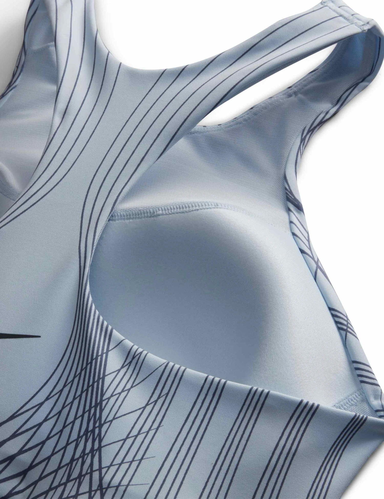 Nike Swoosh Phoenix Sports Bra - Blue Tint/Diffused Blue 4 Nike Swoosh Phoenix Sports Bra - Blue Tint/Diffused Blue - Image 4