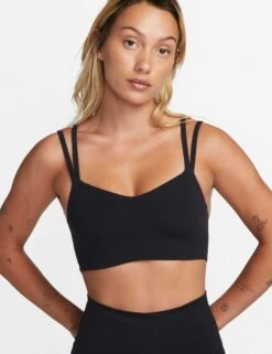 Nike Zenvy Strappy Sports Bra - Black/Sail