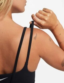 Nike Zenvy Strappy Sports Bra - Black/Sail -Elevate Fitwear Sales Store nike zenvy strappy sports bra black sail do6608 010 6