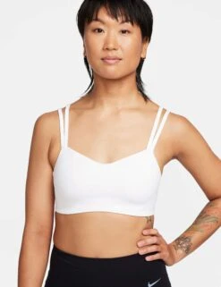 Nike Zenvy Strappy Sports Bra - White
