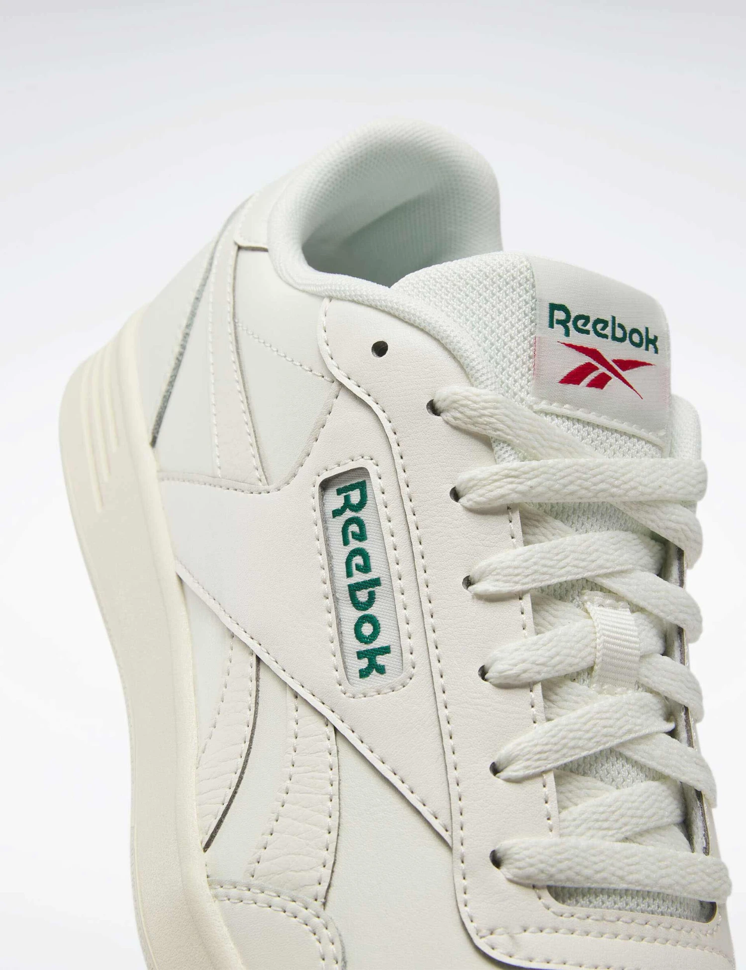 Reebok Court Advance Shoes - Chalk/Dark Green/Flash Red 3 Reebok Court Advance Shoes - Chalk/Dark Green/Flash Red - Image 3
