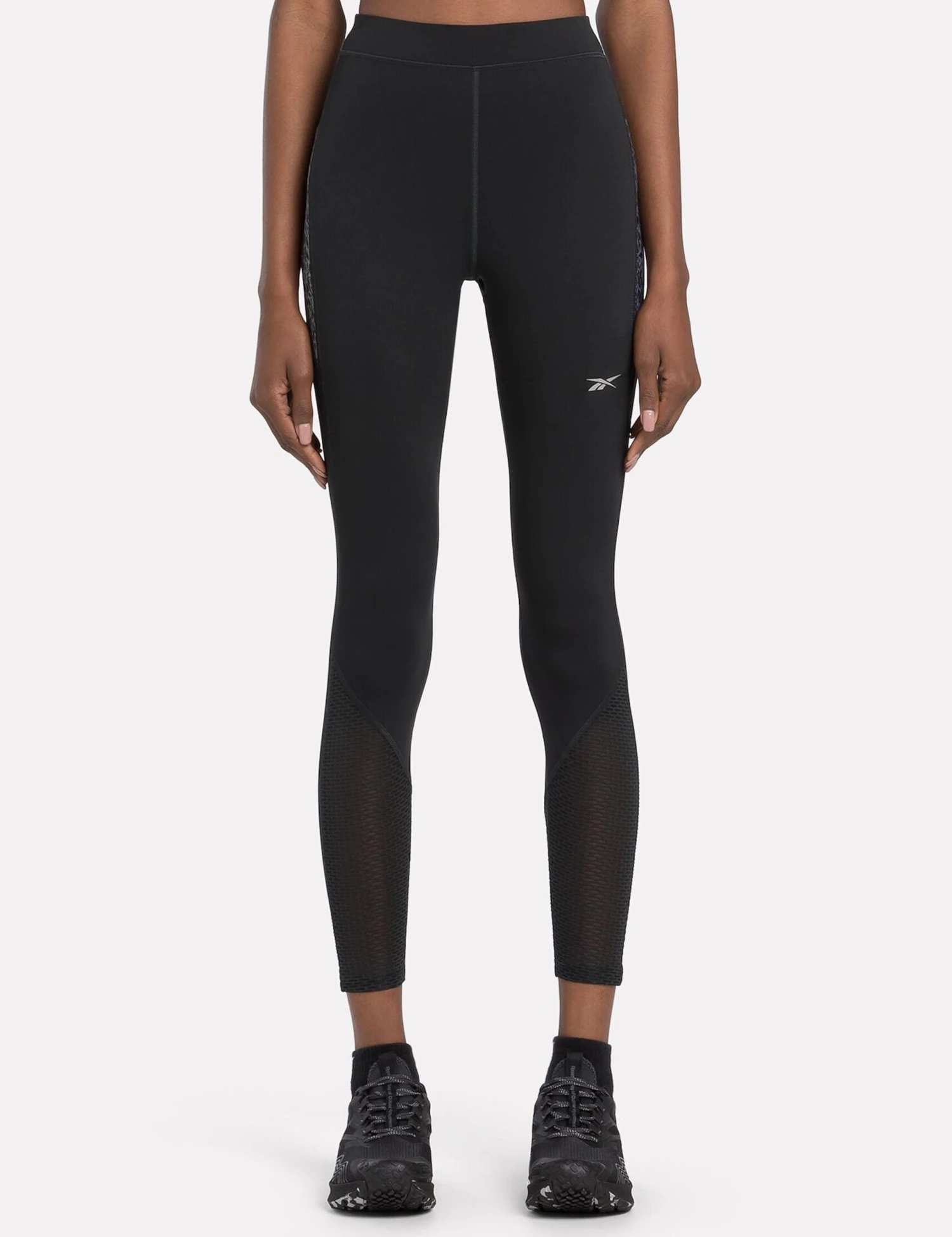 Reebok Running Printed Leggings - Night Black 1 Reebok Running Printed Leggings - Night Black