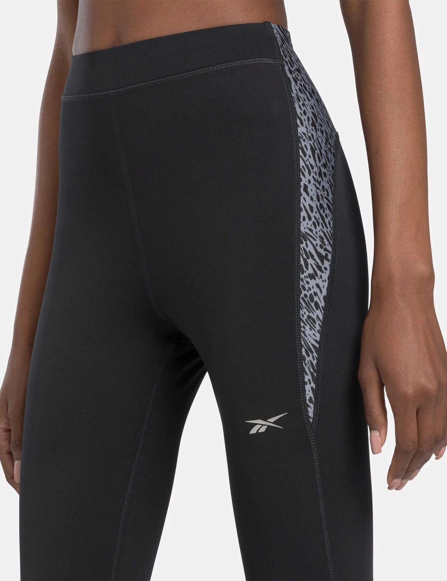 Reebok Running Printed Leggings - Night Black 3 Reebok Running Printed Leggings - Night Black - Image 3