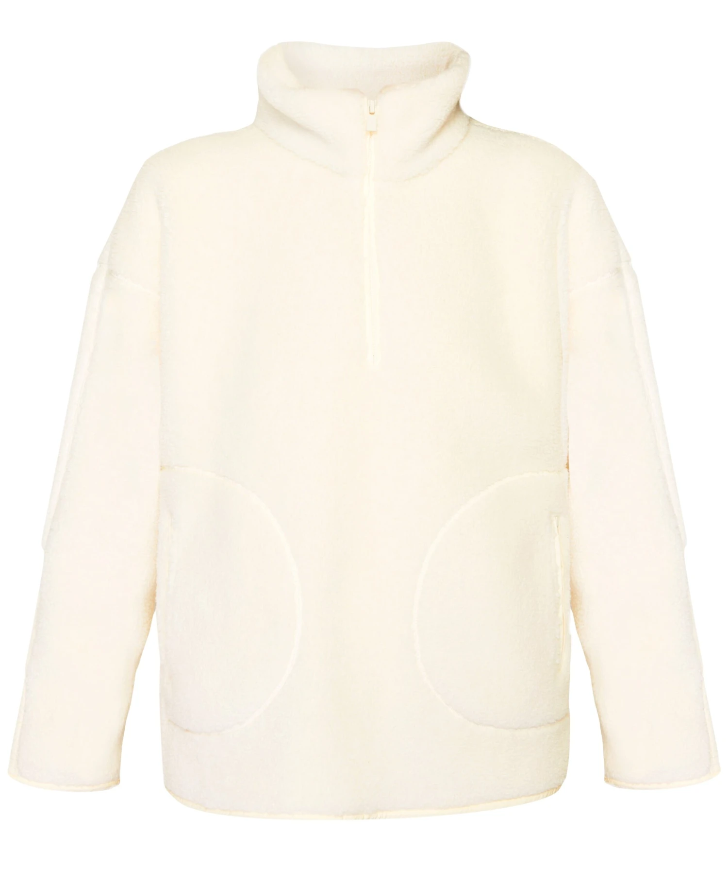 Sweaty Betty Plush Textured Half Zip Fleece - Studio White 6 Sweaty Betty Plush Textured Half Zip Fleece - Studio White - Image 6