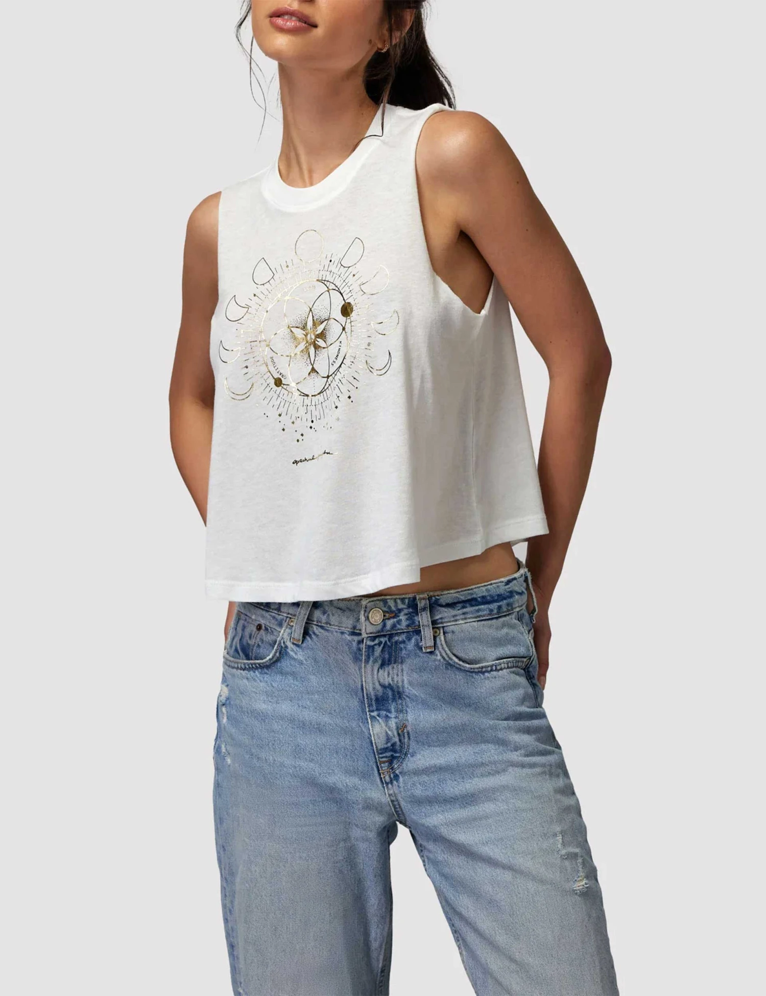 Spiritual Gangster Love Kindness Crop Tank - Stone 1 Spiritual Gangster Love Kindness Crop Tank - Stone