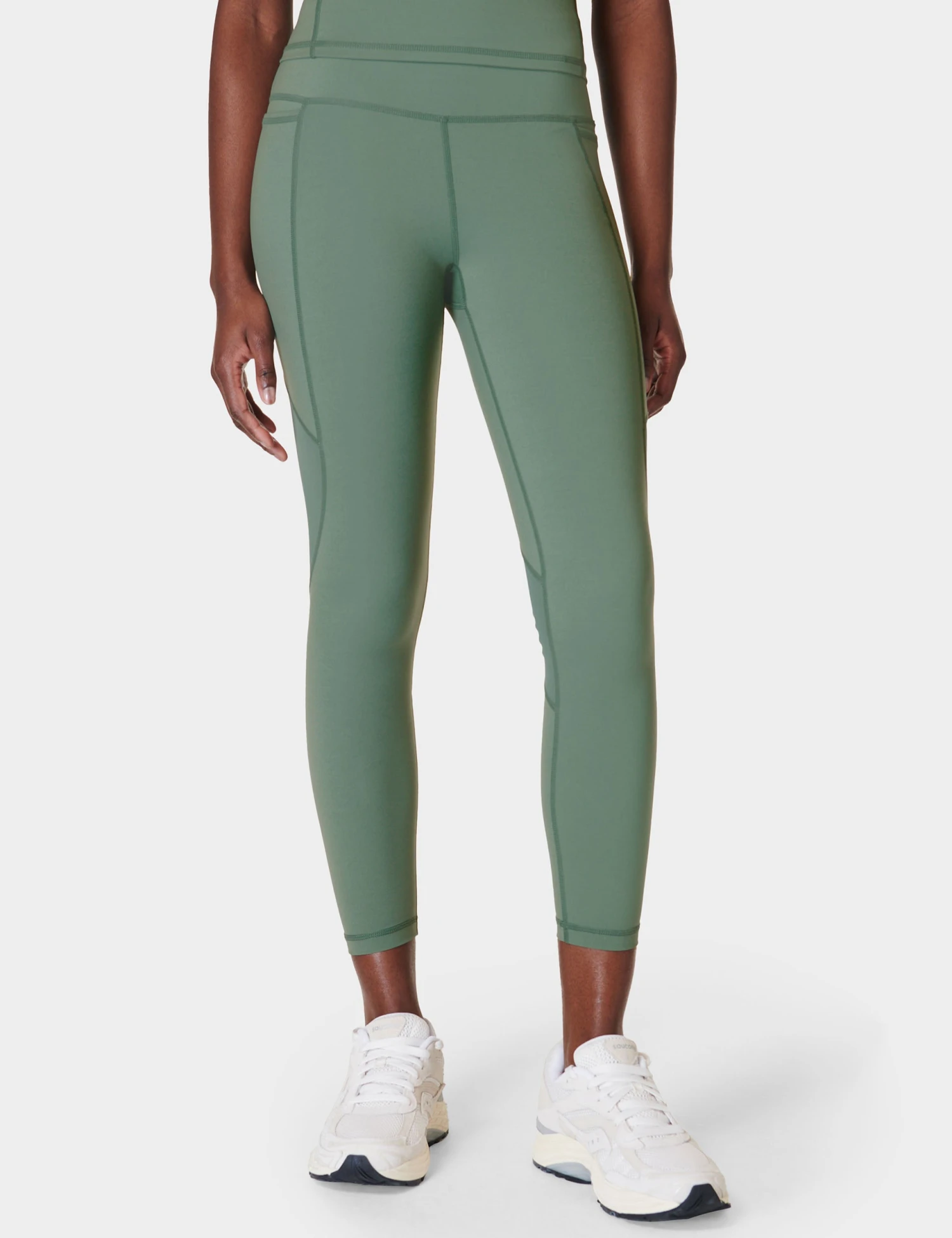Sweaty Betty Power Aerial Mesh 7/8 Gym Leggings - Cool Forest Green 1 Sweaty Betty Power Aerial Mesh 7/8 Gym Leggings - Cool Forest Green