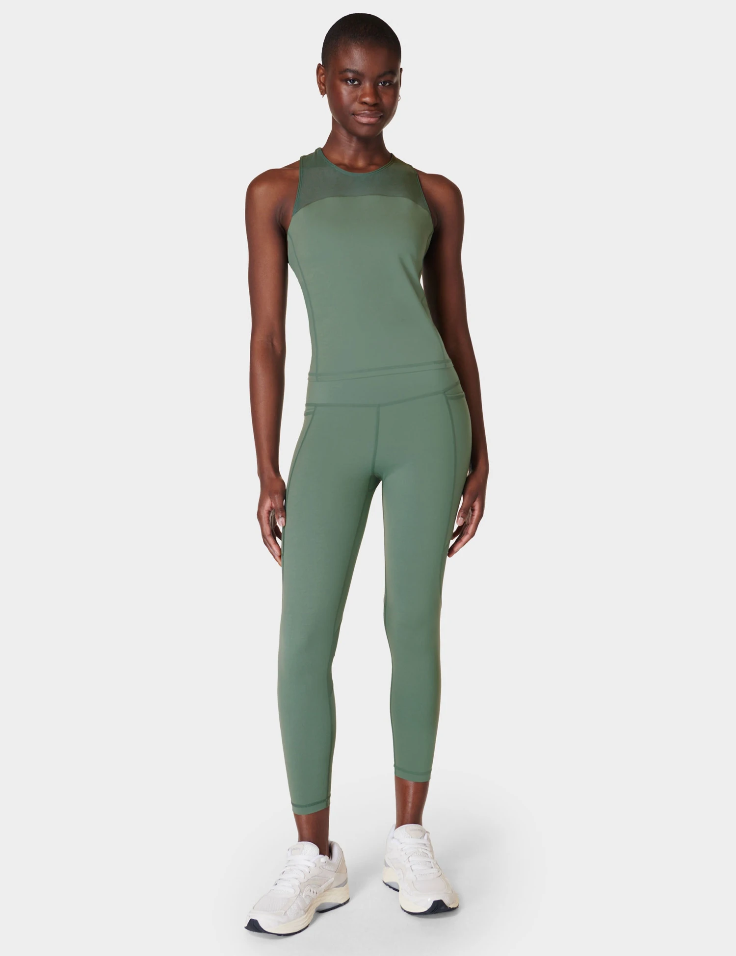 Sweaty Betty Power Aerial Mesh 7/8 Gym Leggings - Cool Forest Green 7 Sweaty Betty Power Aerial Mesh 7/8 Gym Leggings - Cool Forest Green - Image 7