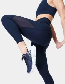 Sweaty Betty Aerial Power UltraSculpt High Waisted Leggings - Navy Blue -Elevate Fitwear Sales Store sweaty betty aerial power ultrasculpt hw leggings navy blue sb8386 4