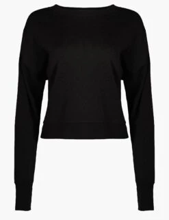 Sweaty Betty After Class Crop Sweatshirt - Black -Elevate Fitwear Sales Store sweaty betty after class crop sweatshirt black sb5622c 6