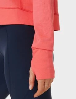 Sweaty Betty After Class Crop Sweatshirt - Coral Pink -Elevate Fitwear Sales Store sweaty betty after class crop sweatshirt coral pink sb5622c 5