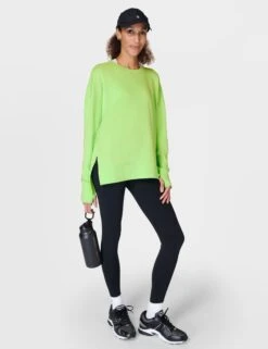 Sweaty Betty After Class Longline Sweatshirt - Zest Green -Elevate Fitwear Sales Store sweaty betty after class longline sweatshirt zest green sb8985 4