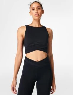 Sweaty Betty All Day Wrap Waist Tank - Black
