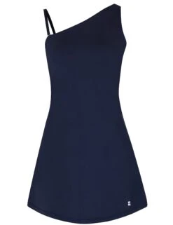 Sweaty Betty All Round Asymmetric Dress - Navy Blue -Elevate Fitwear Sales Store sweaty betty all round asymmetric dress navy blue sb9840 2