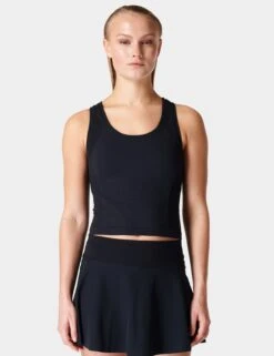 Sweaty Betty Athlete Crop Seamless Gym Vest - Black