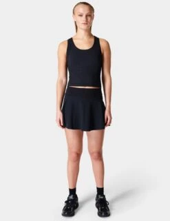 Sweaty Betty Athlete Crop Seamless Gym Vest - Black -Elevate Fitwear Sales Store sweaty betty athlete crop seamless gym vest black sb6545c 5