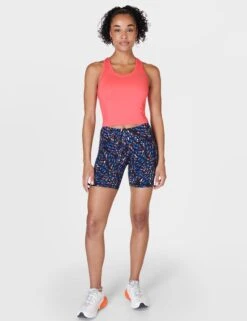 Sweaty Betty Athlete Crop Seamless Gym Vest - Coral Pink -Elevate Fitwear Sales Store sweaty betty athlete crop seamless gym vest coral pink sb6545c 5