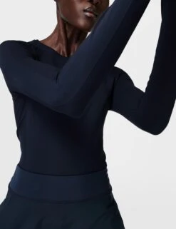 Sweaty Betty Athlete Seamless Workout Long Sleeve Top - Navy 7 Sweaty Betty Athlete Seamless Workout Long Sleeve Top - Navy -Elevate Fitwear Sales Store sweaty betty athlete seamless gym long sleeve top navy blue sb6547 3