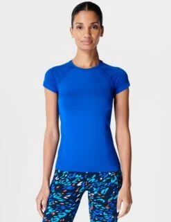Sweaty Betty Athlete Seamless Gym T-Shirt - Lightning Blue
