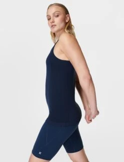 Sweaty Betty Athlete Seamless Gym Vest - Navy Blue 8 Sweaty Betty Athlete Seamless Gym Vest - Navy Blue -Elevate Fitwear Sales Store sweaty betty athlete seamless gym vest navy blue sb6545 3