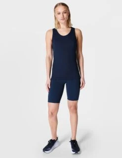 Sweaty Betty Athlete Seamless Gym Vest - Navy Blue 9 Sweaty Betty Athlete Seamless Gym Vest - Navy Blue -Elevate Fitwear Sales Store sweaty betty athlete seamless gym vest navy blue sb6545 6