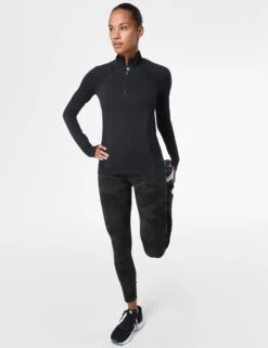 Sweaty Betty Athlete Seamless Half Zip Long Sleeve Top - Black 11 Sweaty Betty Athlete Seamless Half Zip Long Sleeve Top - Black -Elevate Fitwear Sales Store sweaty betty athlete seamless half zip long sleeve top black sb6548 3