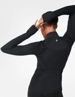 Sweaty Betty Athlete Seamless Half Zip Long Sleeve Top - Black 8 Sweaty Betty Athlete Seamless Half Zip Long Sleeve Top - Black -Elevate Fitwear Sales Store sweaty betty athlete seamless half zip long sleeve top black sb6548 6