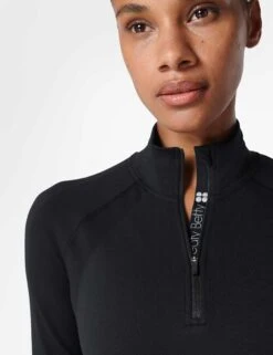 Sweaty Betty Athlete Seamless Half Zip Long Sleeve Top - Black 9 Sweaty Betty Athlete Seamless Half Zip Long Sleeve Top - Black -Elevate Fitwear Sales Store sweaty betty athlete seamless half zip long sleeve top black sb6548 8