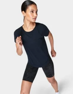 Sweaty Betty Breathe Easy Running T-Shirt - Black -Elevate Fitwear Sales Store sweaty betty breathe easy running t shirt black sb9121 3