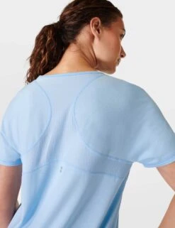 Sweaty Betty Breathe Easy Running T-Shirt - Filter Blue -Elevate Fitwear Sales Store sweaty betty breathe easy running t shirt filter blue sb9121 4