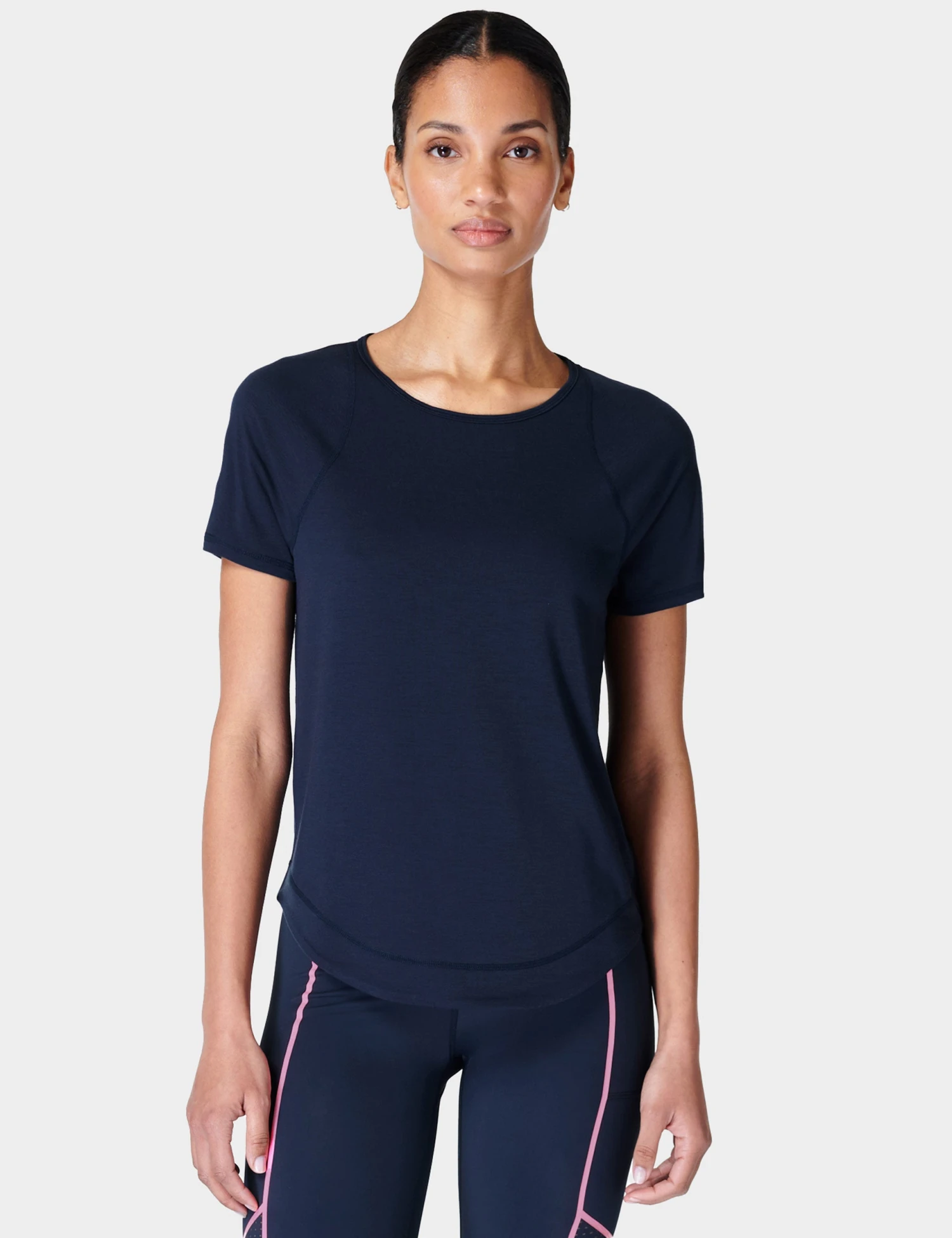 Sweaty Betty Breathe Easy Running T-Shirt - Navy Blue 1 Sweaty Betty Breathe Easy Running T-Shirt - Navy Blue