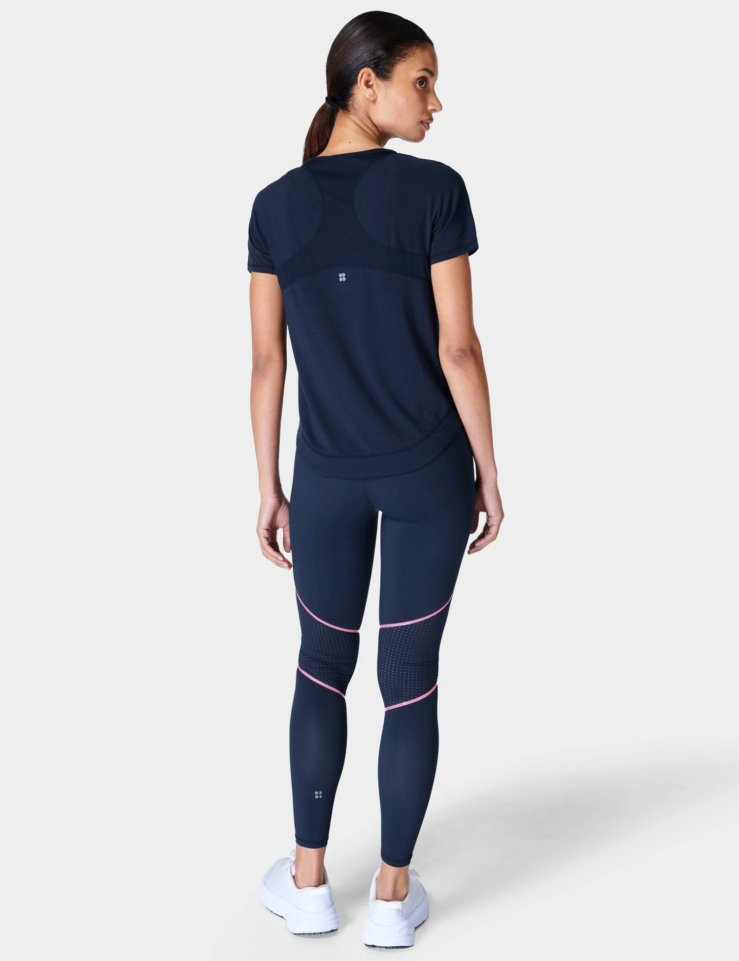 Sweaty Betty Breathe Easy Running T-Shirt - Navy Blue 4 Sweaty Betty Breathe Easy Running T-Shirt - Navy Blue - Image 4