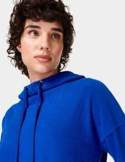 Sweaty Betty Escape Italian Fleece Hoody - Lightning Blue -Elevate Fitwear Sales Store sweaty betty escape italian fleece hoody lightning blue sb6426 3