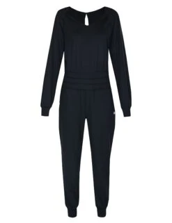 Sweaty Betty Gaia Yoga Long Sleeve Jumpsuit - Black -Elevate Fitwear Sales Store sweaty betty gaia yoga long sleeve jumpsuit black sb9727 2