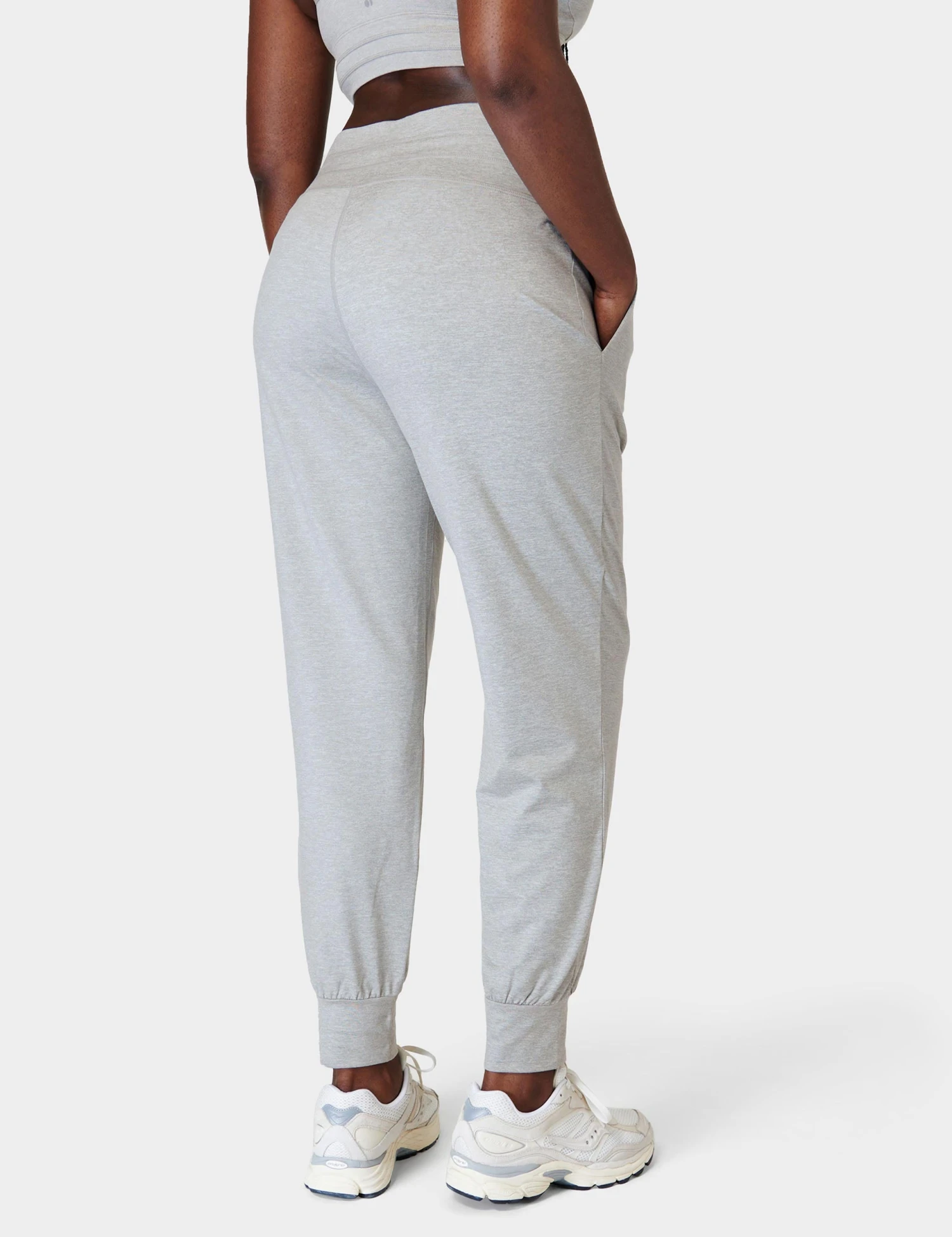 Sweaty Betty Gaia Yoga Pants - Light Grey Marl 2 Sweaty Betty Gaia Yoga Pants - Light Grey Marl - Image 2