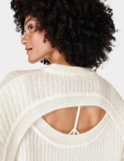 Sweaty Betty Hera Open Back Sweater - Lily White -Elevate Fitwear Sales Store sweaty betty hera open back sweater lily white sb9679 3