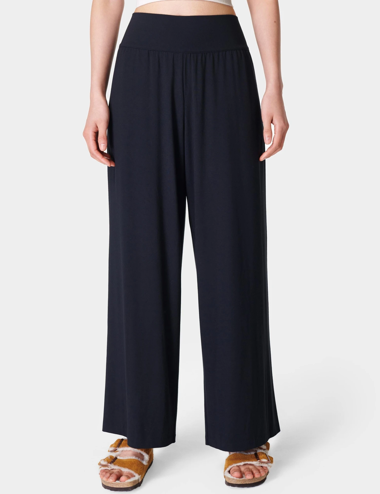 Sweaty Betty Modal Wide Leg Trousers - Black 1 Sweaty Betty Modal Wide Leg Trousers - Black