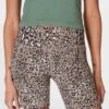 Sweaty Betty Power 6" Cycling Shorts - Brown Luxe Leopard Print