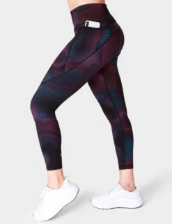Sweaty Betty Power 7/8 Gym Leggings - Black Gradient Dot Print