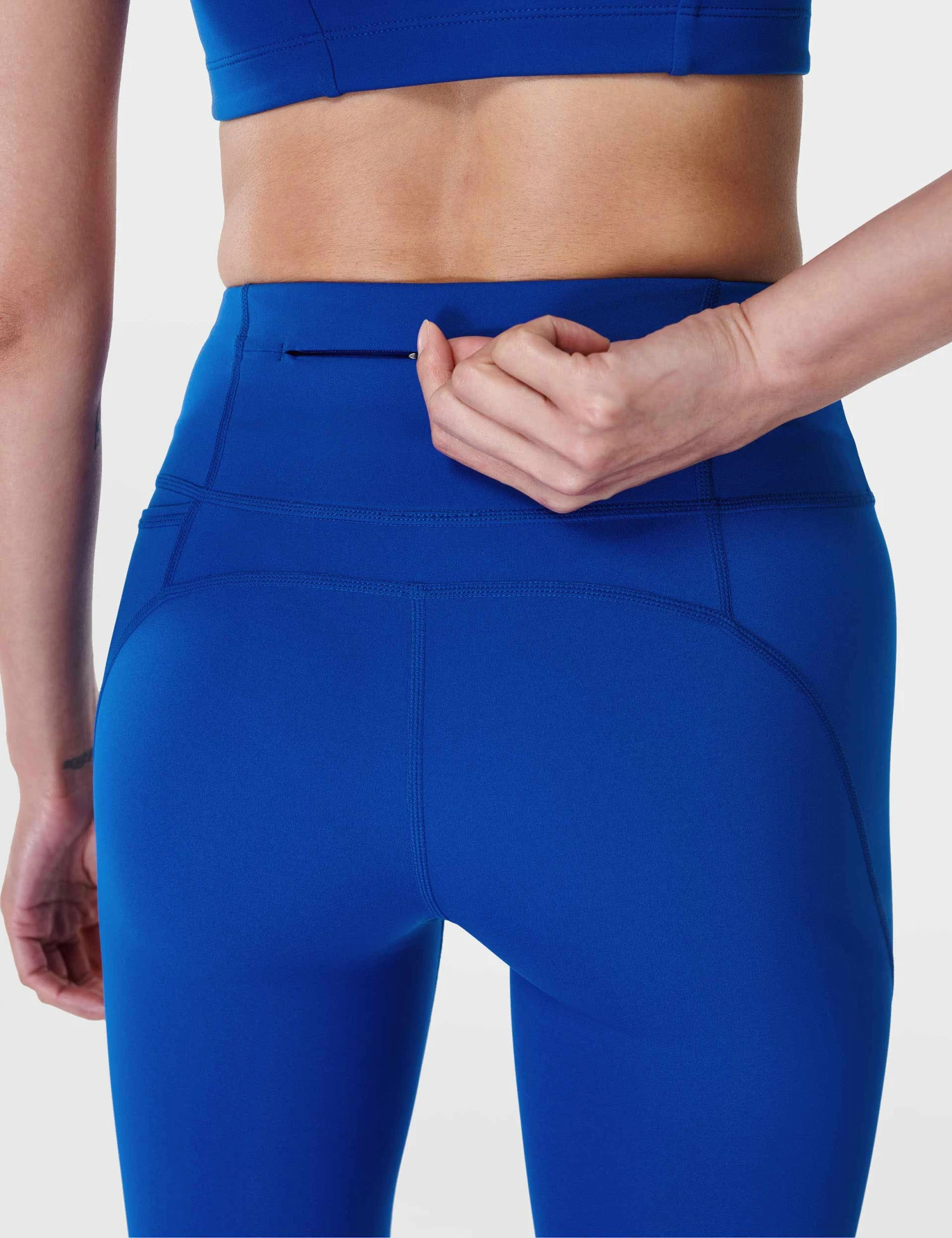 Sweaty Betty Power 7/8 Gym Leggings - Lightning Blue 4 Sweaty Betty Power 7/8 Gym Leggings - Lightning Blue - Image 4