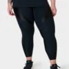 Sweaty Betty Power High Waisted 7/8 Shine Matte Leggings - Black