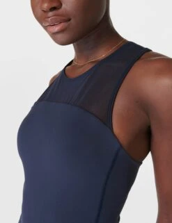 Sweaty Betty Power Illusion Workout Tank - Navy Blue -Elevate Fitwear Sales Store sweaty betty power illusion workout tank navy blue sb9525 3
