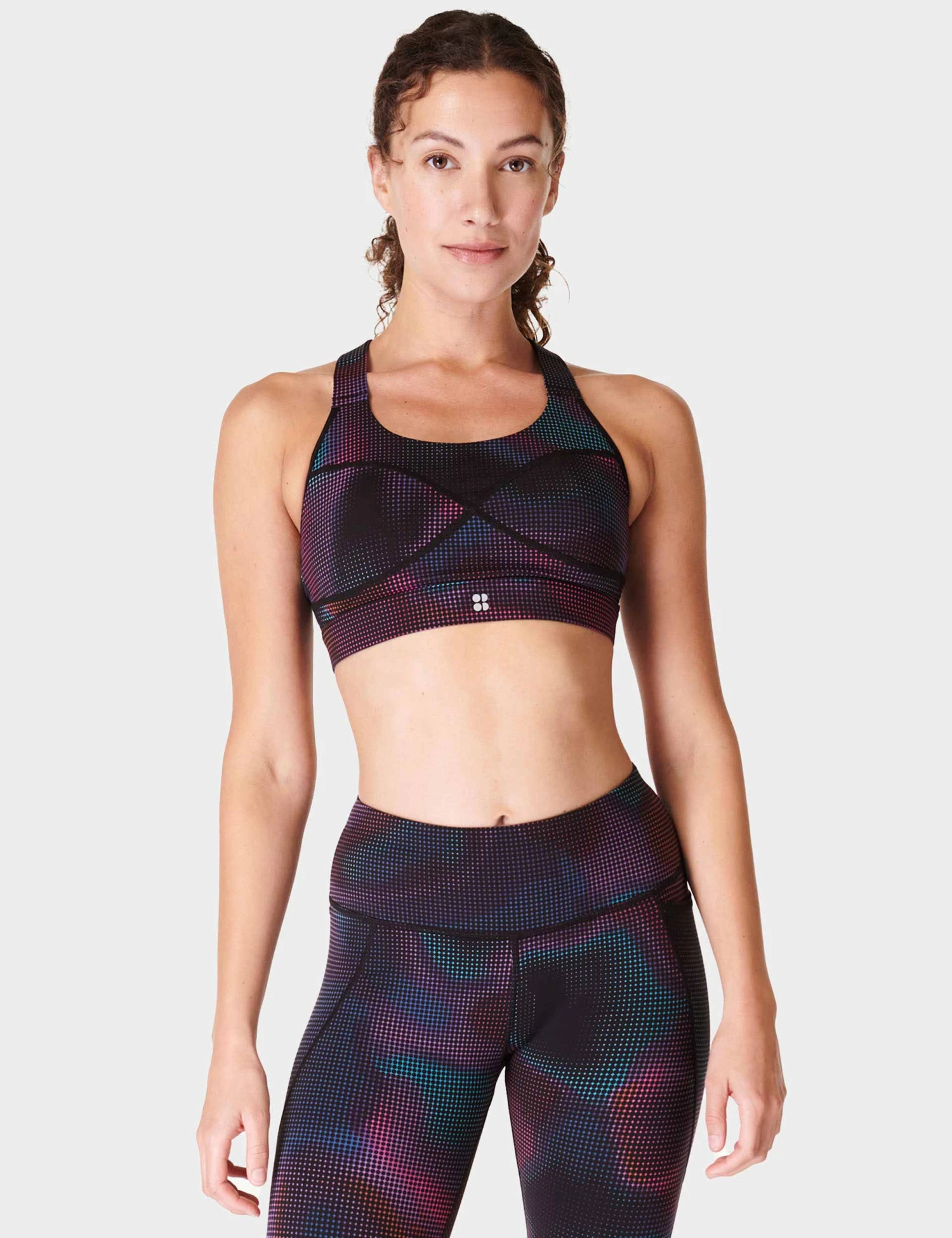 Sweaty Betty Power Medium Support Sports Bra - Black Radient Dot Print 1 Sweaty Betty Power Medium Support Sports Bra - Black Radient Dot Print