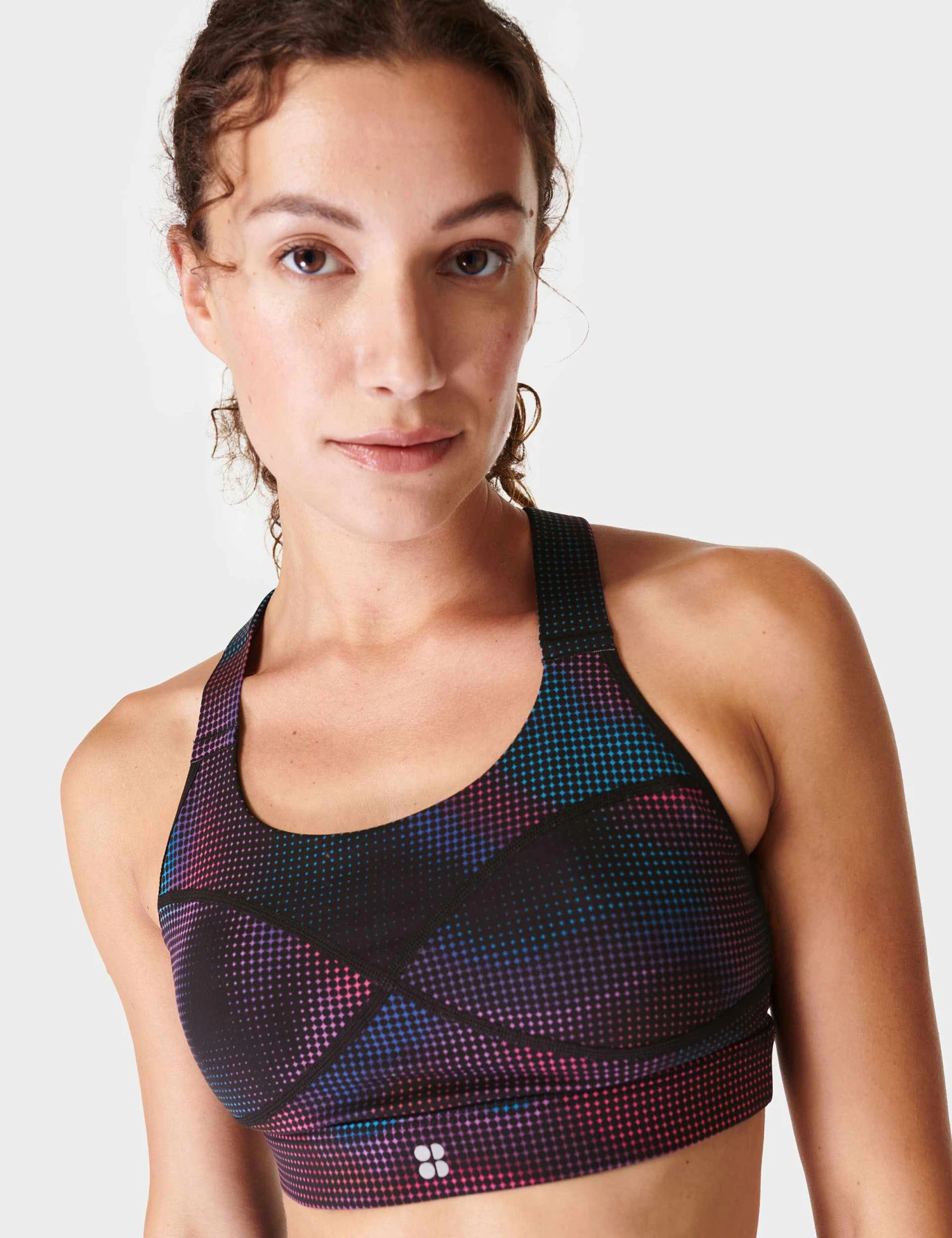 Sweaty Betty Power Medium Support Sports Bra - Black Radient Dot Print 3 Sweaty Betty Power Medium Support Sports Bra - Black Radient Dot Print - Image 3