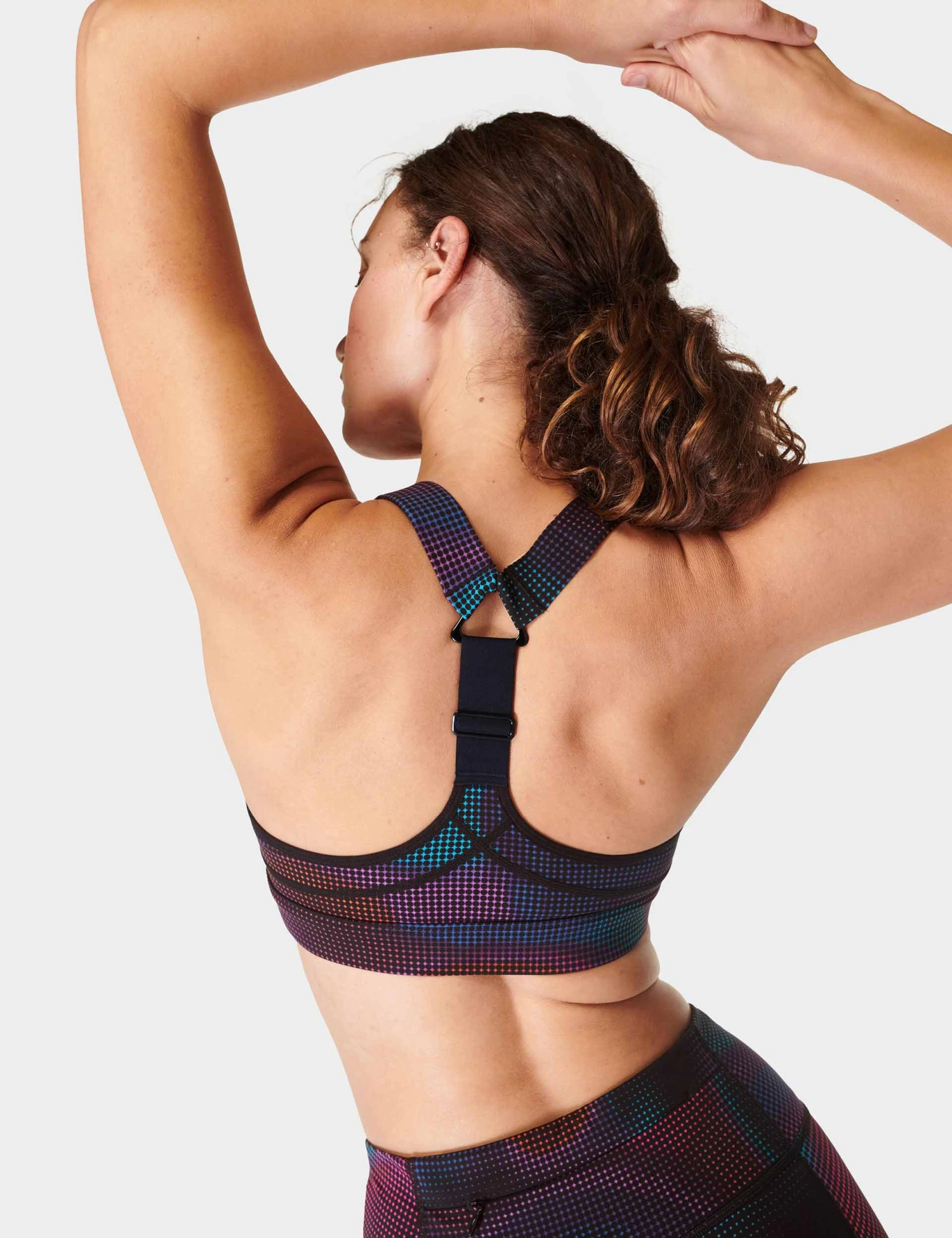 Sweaty Betty Power Medium Support Sports Bra - Black Radient Dot Print 2 Sweaty Betty Power Medium Support Sports Bra - Black Radient Dot Print - Image 2