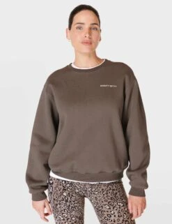 Sweaty Betty Powerhouse Sweatshirt - Dark Timber Brown