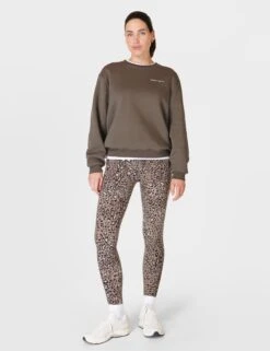 Sweaty Betty Powerhouse Sweatshirt - Dark Timber Brown -Elevate Fitwear Sales Store sweaty betty powerhouse sweatshirt dark timber brown sb9825 6